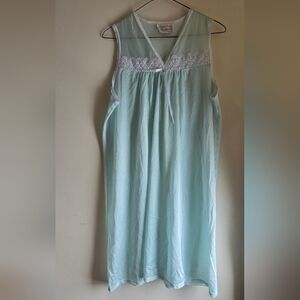 Vintage TRADITION Pastel Blue Nylon Mini Nightgown